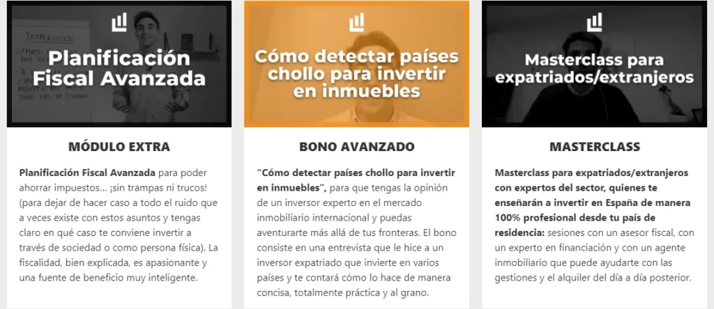 Bonus extras en Libertad inmobiliaria
