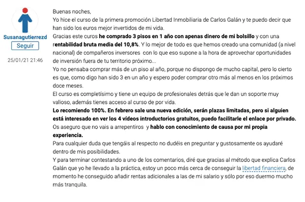 Testimonio alumno de Libertad inmobiliaria